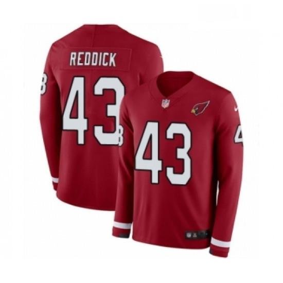 Youth Nike Arizona Cardinals 43 Haason Reddick Limited Red Therma Long Sleeve NFL Jersey