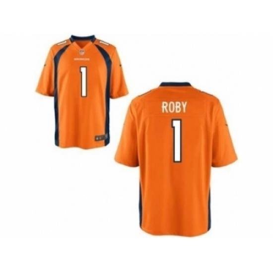 Nike Denver Broncos 1 Bradley Roby Orange Game NFL Jersey