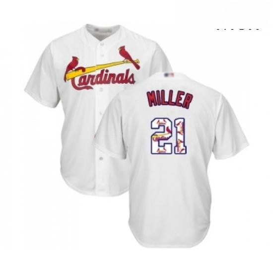 Mens St Louis Cardinals 21 Andrew Miller Authentic White Team Logo Fashion Cool Base Baseball Jersey