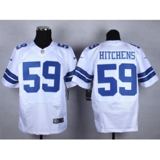 Nike Dallas Cowboys 59 Anthony Hitchens white Elite NFL Jersey