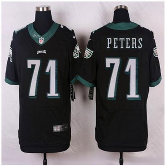 NEW Philadelphia Eagles #71 Jason Peters Black Alternate Mens Stitched NFL New Elite Jersey