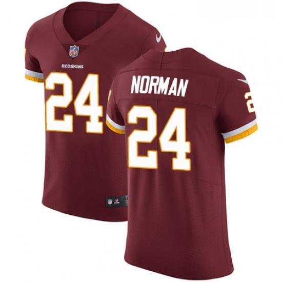 Mens Nike Washington Redskins 24 Josh Norman Elite Burgundy Red Team Color NFL Jersey