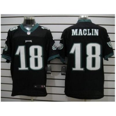 Nike Philadelphia Eagles 18 Jeremy Maclin Black Elite Nike NFL Jersey