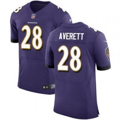 Nike Ravens Anthony Averett Purple Elite Jersey