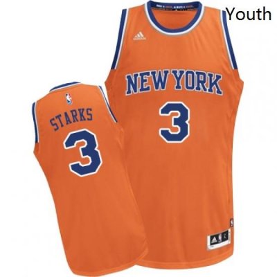 Youth Adidas New York Knicks 3 John Starks Swingman Orange Alternate NBA Jersey