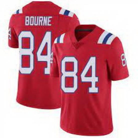 Youth New England Patriots Kendrick Bourne #84 Red Vapor Limited Jersey