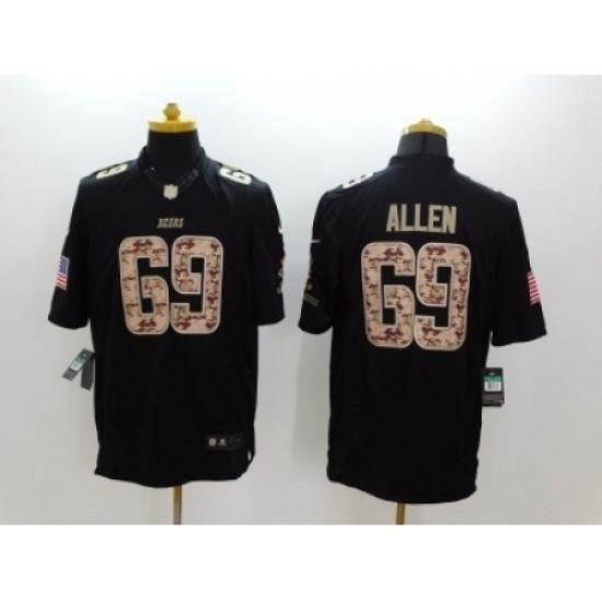 Nike Chicago Bears 69 Jared Allen Black Limited Salute to Service NFL Jersey