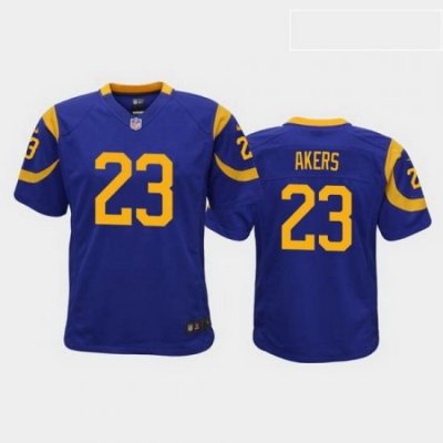 youth cam akers los angeles rams royal game jersey