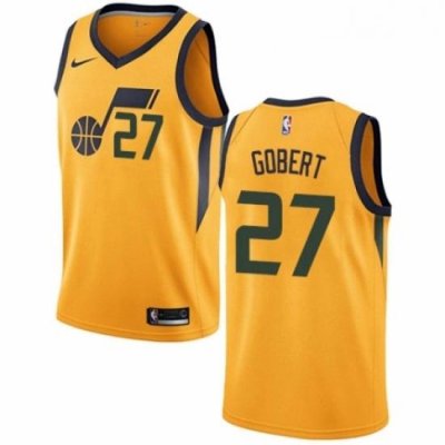 Youth Nike Utah Jazz 27 Rudy Gobert Authentic Gold NBA Jersey Statement Edition