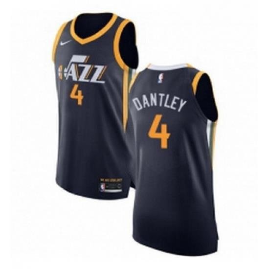 Womens Nike Utah Jazz 4 Adrian Dantley Authentic Navy Blue Road NBA Jersey Icon Edition