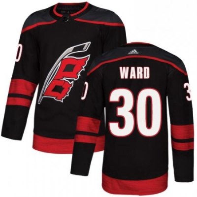 Mens Adidas Carolina Hurricanes 30 Cam Ward Premier Black Alternate NHL Jersey