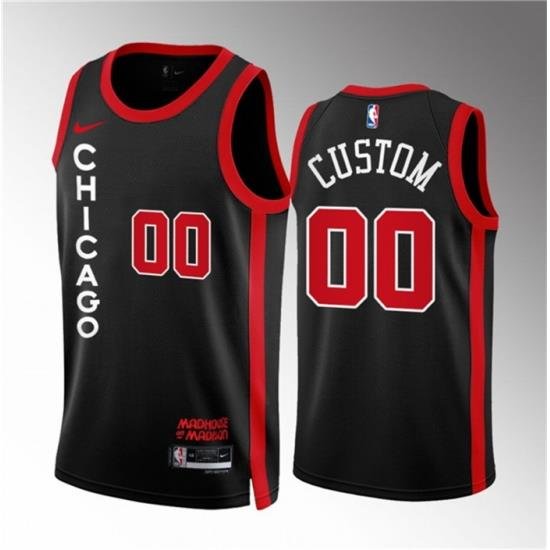 Men Women youth Chicago Bulls Active Player Custom Black 2023 24 City Edition Stitched Basketball Jersey