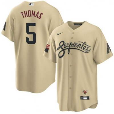 Men Alex Thomas #5 Az diamond backs Stitched MLB jersey