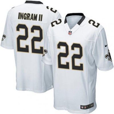 Youth Nike Saints #22 Mark Ingram II White Stitched NFL Elite Jersey