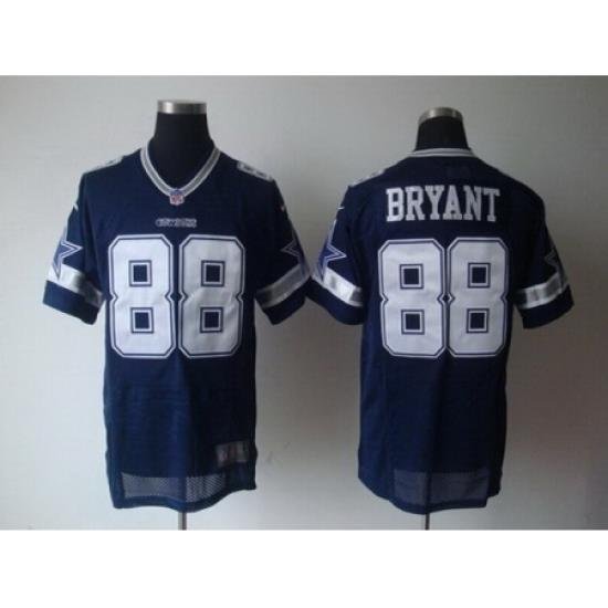 Nike Dallas CoWboys 88 Dez Bryant Black Elite Lights Out Number With Team Logo NFL Jersey