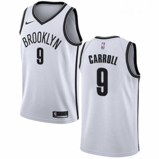 Youth Nike Brooklyn Nets 9 DeMarre Carroll Swingman White NBA Jersey Association Edition