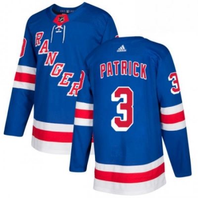 Mens Adidas New York Rangers 3 James Patrick Authentic Royal Blue Home NHL Jersey