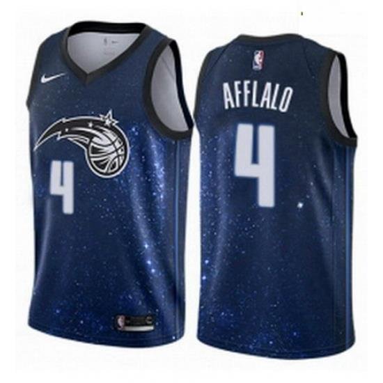 Mens Nike Orlando Magic 4 Arron Afflalo Swingman Blue NBA Jersey City Edition