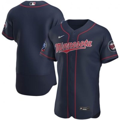 Men Minnesota TWins Men Nike Navy Alternate 2020 60th Season Flex Base Team MLB Jersey