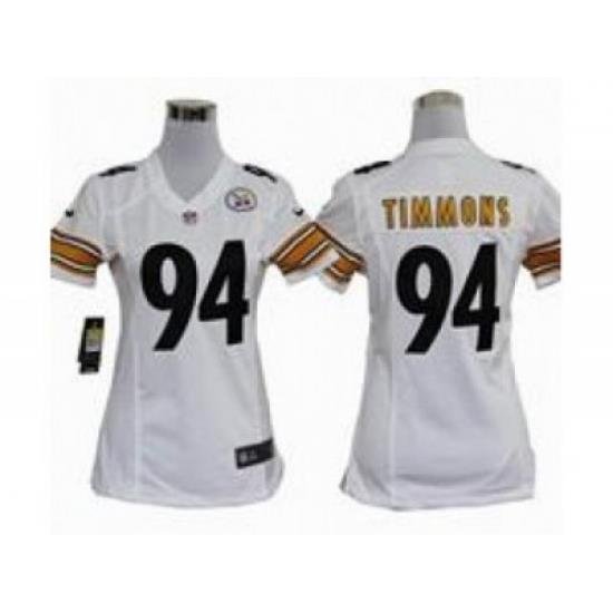 Nike Women NFL Pittsburgh Steelers #94 Lawrence Timmons white Jerseys