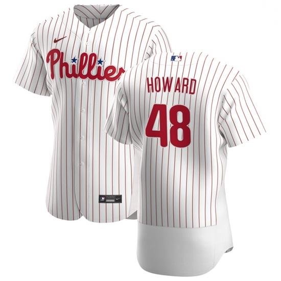 Philadelphia Phillies 48 Spencer HoWard Men Nike White Home 2020 Authentic Player MLB Jersey