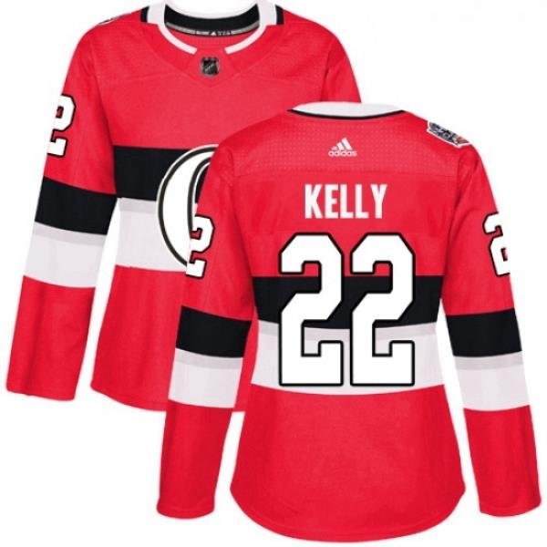 Womens Adidas Ottawa Senators 22 Chris Kelly Authentic Red 2017 100 Classic NHL Jersey