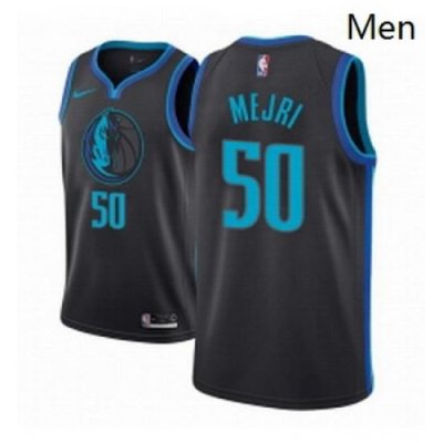 Men NBA 2018 19 Dallas Mavericks 50 Salah Mejri City Edition Anthracite Jersey