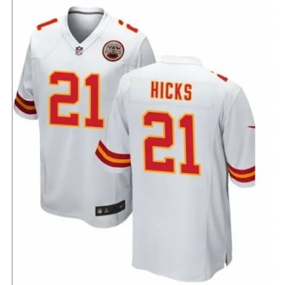 Men Kansas City Chiefs Jaden Hicks White #21 Stitched Vapor Limited Jersey