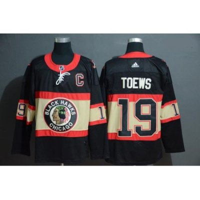 Blackhawks 19 Jonthan Toews Premier Black New Third Adidas Jersey