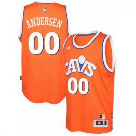 adidas Cleveland Cavaliers 00 Chris Andersen Orange Hardwood Classics Swingman Jersey