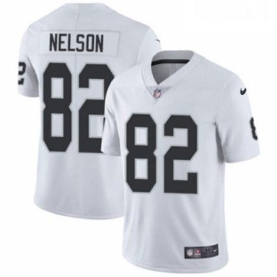 Mens Nike Oakland Raiders 82 Jordy Nelson White Vapor Untouchable Limited Player NFL Jersey