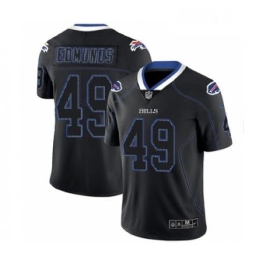 Mens Nike Buffalo Bills 49 Tremaine Edmunds Limited Black Lights Out Black Rush NFL Jersey