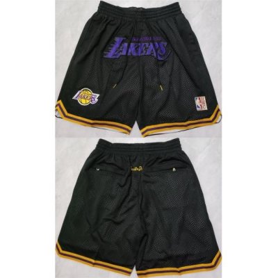 Men Los Angeles Lakers Black Shorts