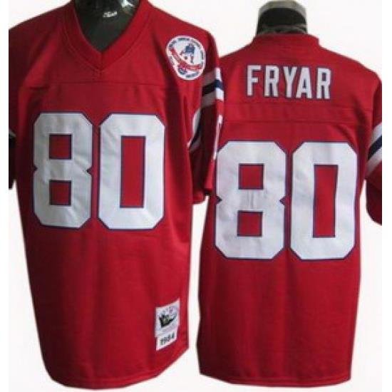 New England Patriots 80 Irving Fryar MitchellandNess 1984 Red jerseys