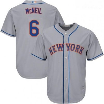 Mets #6 Jeff McNeil Grey Cool Base Stitched Youth Baseball Jersey