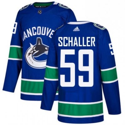 Youth Adidas Vancouver Canucks 59 Tim Schaller Authentic Blue Home NHL Jersey