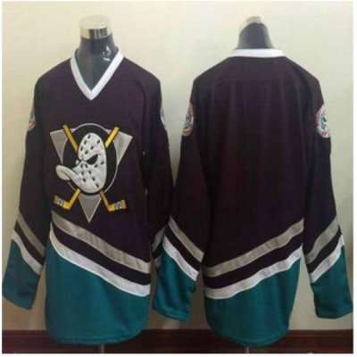 Anaheim Ducks Blank Purple Turquoise CCM Throwback NHL Jersey