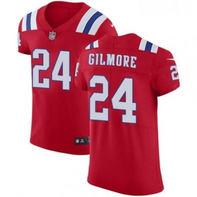 Mens Nike New England Patriots 24 Stephon Gilmore Red Alternate Vapor Untouchable Elite Player NFL Jersey