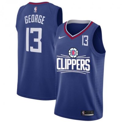 Clippers 13 Paul George Blue Nike Number Swingman Jerseys