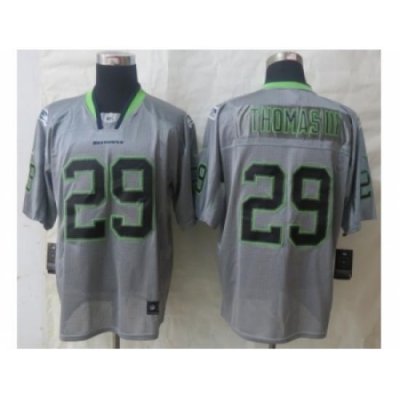 Nike Seattle SeahaWks 29 Earl Thomas III Grey Elite Lights OutN FL Jersey