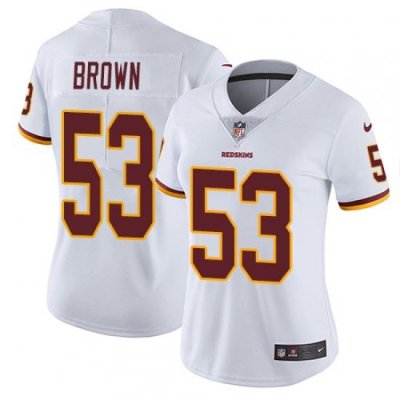 Nike Redskins #53 Zach Brown White Womens Stitched NFL Vapor Untouchable Limited Jersey