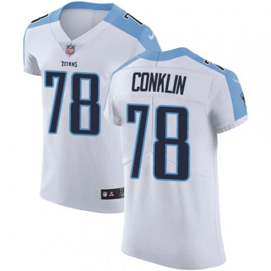 Nike Titans #78 Jack Conklin White Mens Stitched NFL Vapor Untouchable Elite Jersey