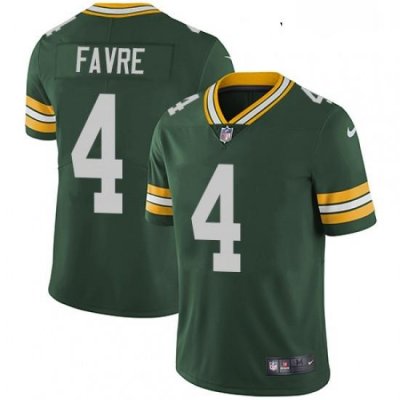 Youth Nike Green Bay Packers 4 Brett Favre Elite Green Team Color NFL Jersey