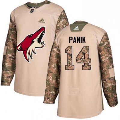 Youth Adidas Arizona Coyotes 14 Richard Panik Authentic Green Salute to Service NHL Jersey