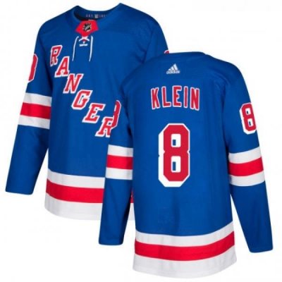 Youth Adidas New York Rangers 8 Kevin Klein Authentic Royal Blue Home NHL Jersey