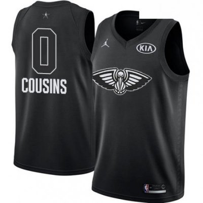 Youth Nike Jordan New Orleans Pelicans 0 DeMarcus Cousins Swingman Black 2018 All Star Game NBA Jersey