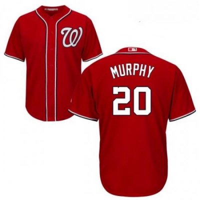 Youth Majestic Washington Nationals 20 Daniel Murphy Replica Red Alternate 1 Cool Base MLB Jersey