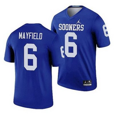 Oklahoma Sooners Baker Mayfield Blue Legend Men'S Jersey