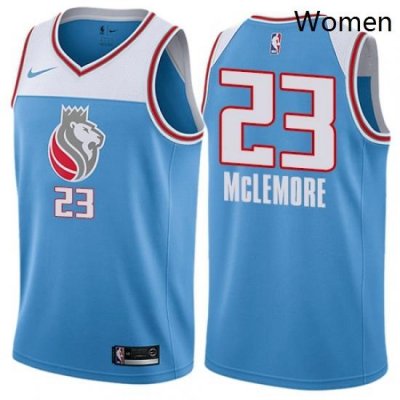 Womens Nike Sacramento Kings 23 Ben McLemore Swingman Blue NBA Jersey City Edition