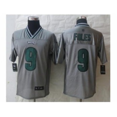 Nike Philadelphia Eagles 9 Nick Foles Grey Elite Vapor NFL Jersey